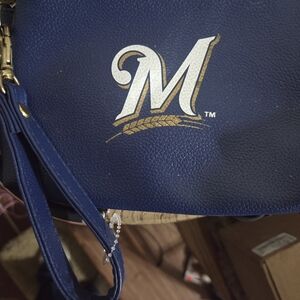 Blue Leather Handbag